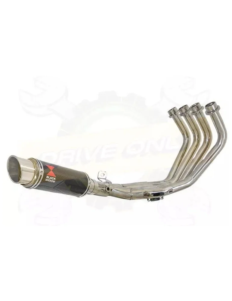 XJ6 Diversion F & N 2009-2015 Passage Bas Décatalyseur Ligne complète & Silencieux GP Rond En Carbone 230mm