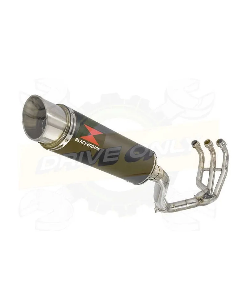 XSR 900 Passage Haut Décatalyseur Ligne complète & Silencieux Rond GP Style Noir en Inox 360mm