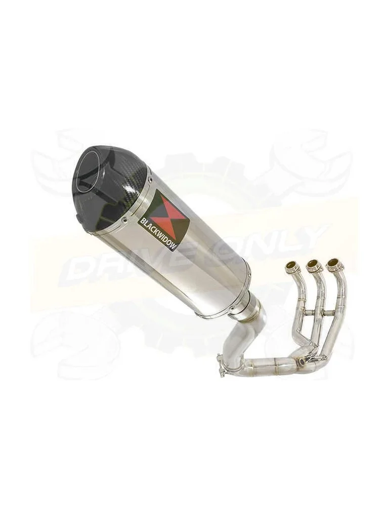 XSR 900 Passage Haut Décatalyseur Ligne complète & Silencieux Ovale en Inox + Canule en Carbone 300mm