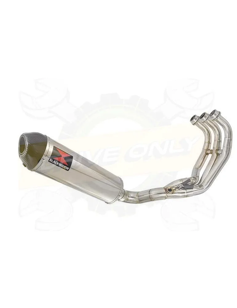 XSR 900 Passage Bas Décatalyseur Ligne complète & Silencieux Ovale en Inox + Canule en Carbone 400mm
