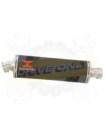 ZX10R ZX10-R E8F E9F E10F 08 09 10 Tube de raccord & Silencieux Ovale Noir En Inox 400mm