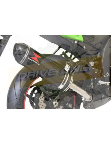 ZX10R ZX10-R E8F E9F E10F 08 09 10 Tube de raccord & Silencieux Ovale En Carbone 400mm
