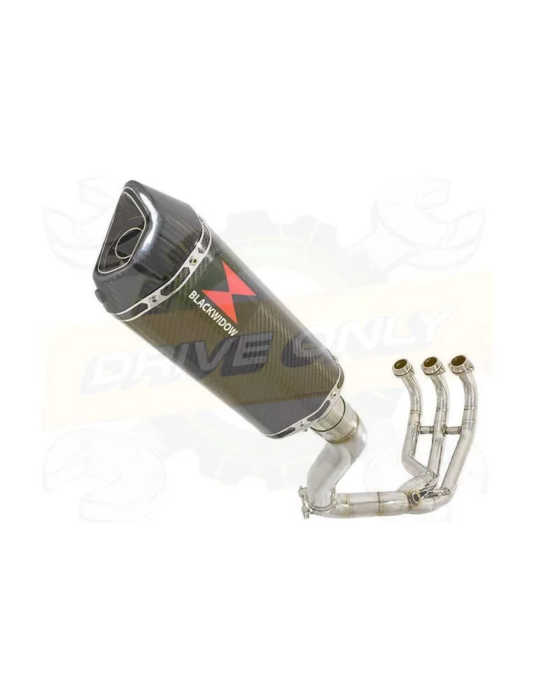 XSR 900 Passage Haut Décatalyseur Ligne complète & Silencieux Hexagonale en Carbone 300mm