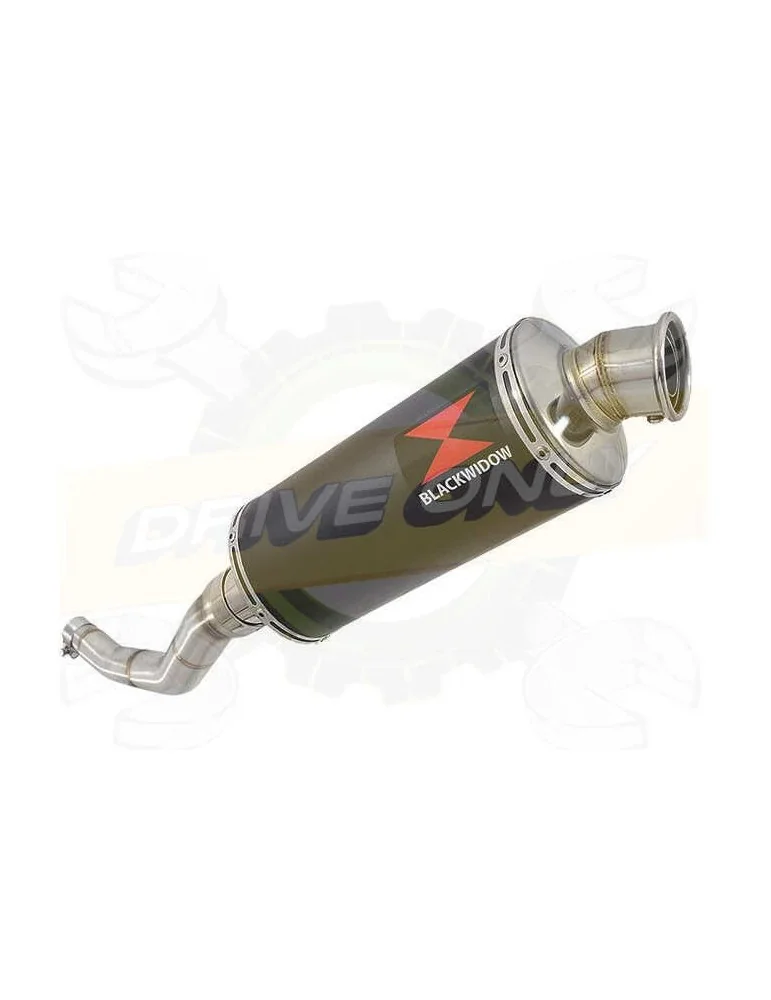 WR 125 R/X 2009/2018 Tube de raccord et Silencieux Rond Noir En Inox 300mm