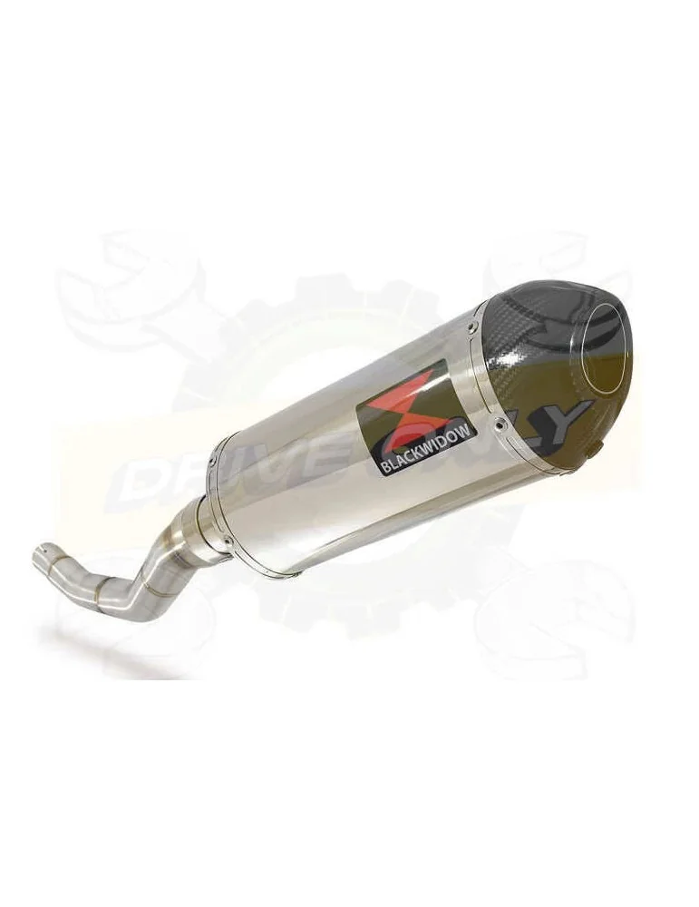 WR 125 R/X 2009/2018 Tube de raccord et Silencieux Ovale En Inox + Canule En Carbone 300mm