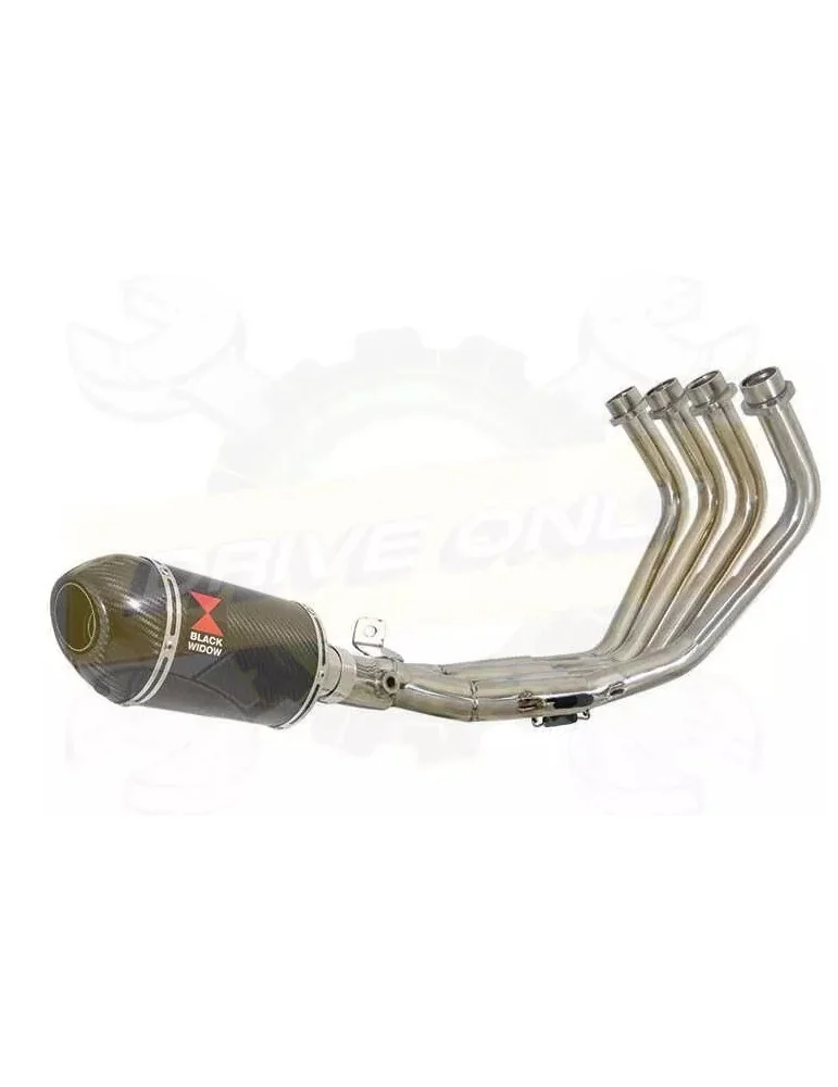 XJ6 Diversion F & N 2009-2015 Passage Bas Décatalyseur Ligne complète & Silencieux Ovale En Carbone 200mm