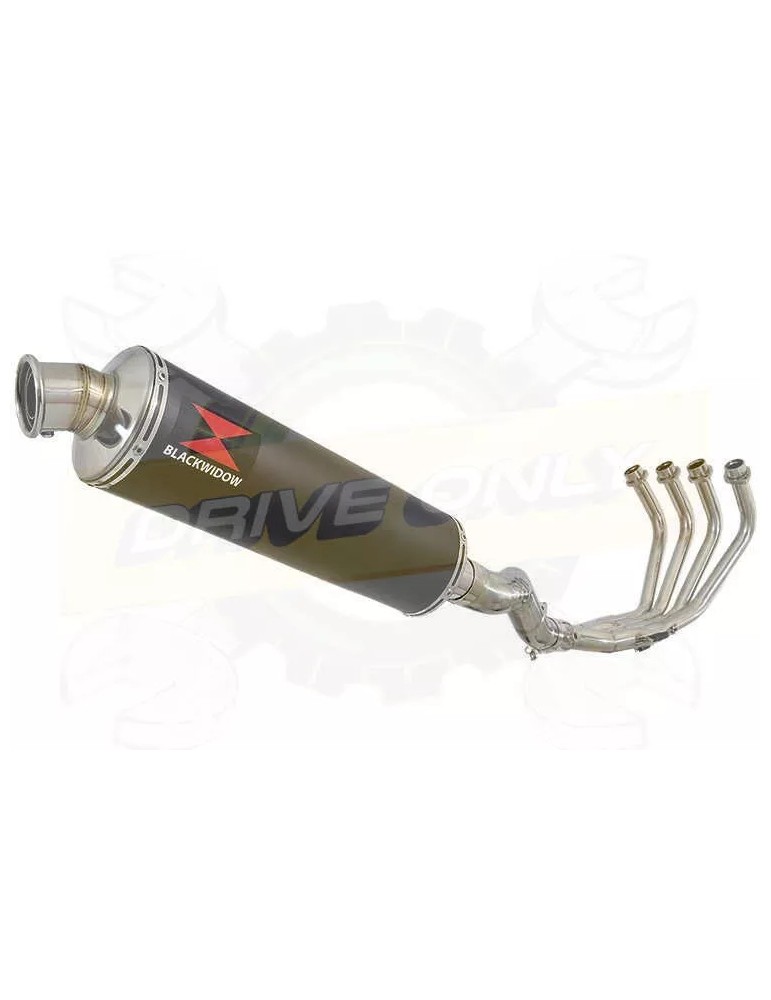 XJ6 Diversion F & N 2009-2015 Passage Haut Décatalyseur Ligne complète & Silencieux Rond Noir En Inox 400mm