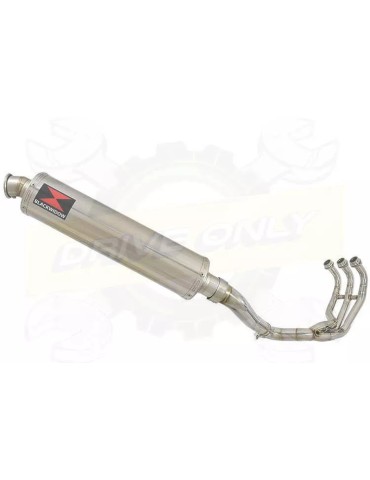 MT-09 Tracer 2013-2021  High Level De-cat Exhaust System with 450mm Round Stainless Steel Silencer