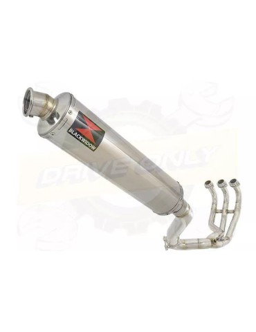 MT-09 Tracer 2013-2021 High Level De-cat Exhaust System with 400mm Round Stainless Steel Silencer