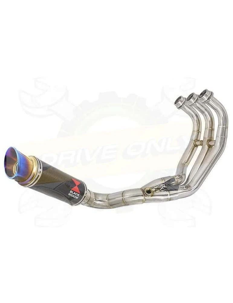 XSR 900 Passage Bas Décatalyseur Ligne complète & Silencieux Rond GP Style en Carbone + Canule en Inox Anodisé 230mm