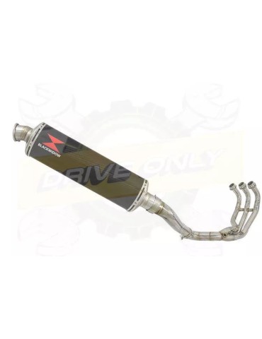 MT-09 Tracer 2013-2021  High Level De-cat Exhaust System with 400mm Oval Carbon Fibre Silencer