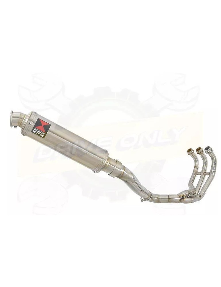 MT-09 Tracer 2013-2021  High Level De-cat Exhaust System with 350mm Round Stainless Steel Silencer