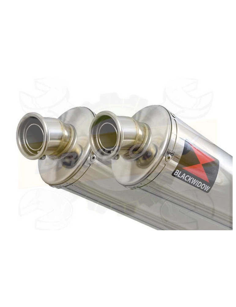 Twin 400mm Round Stainless Steel Slip On Silencers