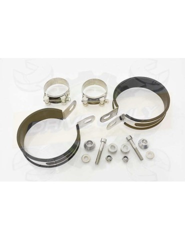 Twin 360mm Round GP Style Carbon Fibre Slip On Silencers