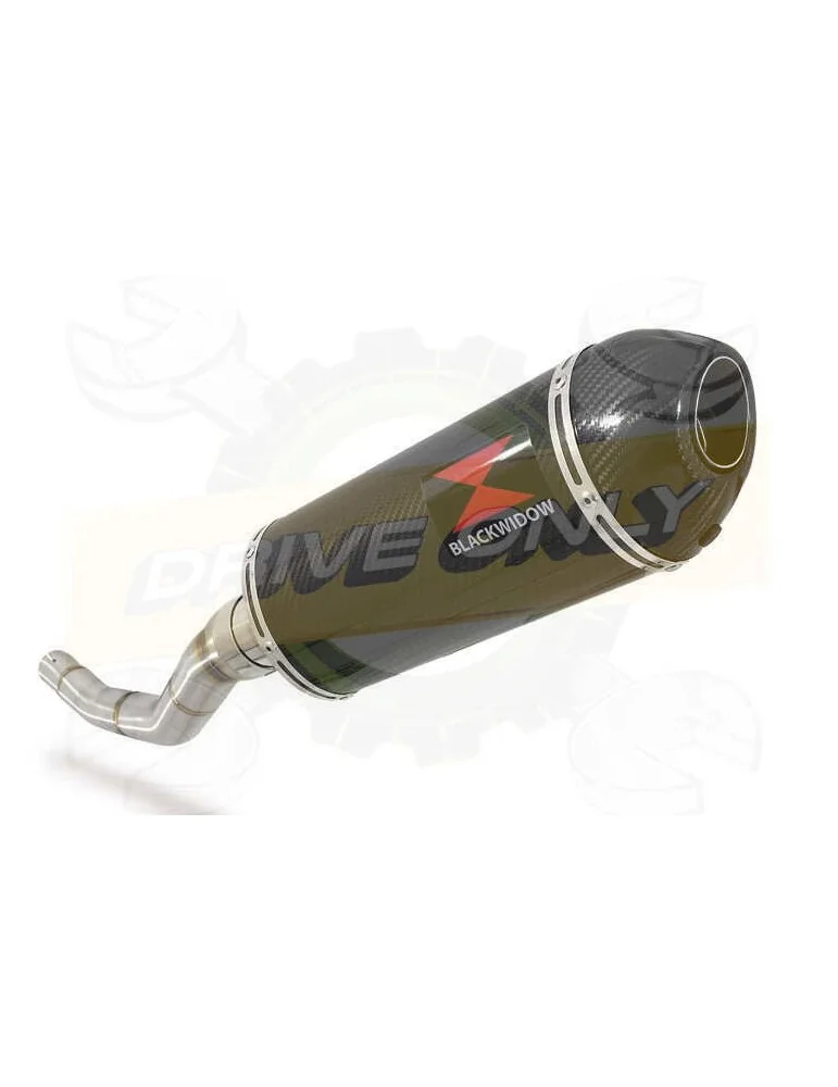 WR 125 R/X 2009/2018 Tube de raccord et Silencieux Ovale En Carbone 300mm