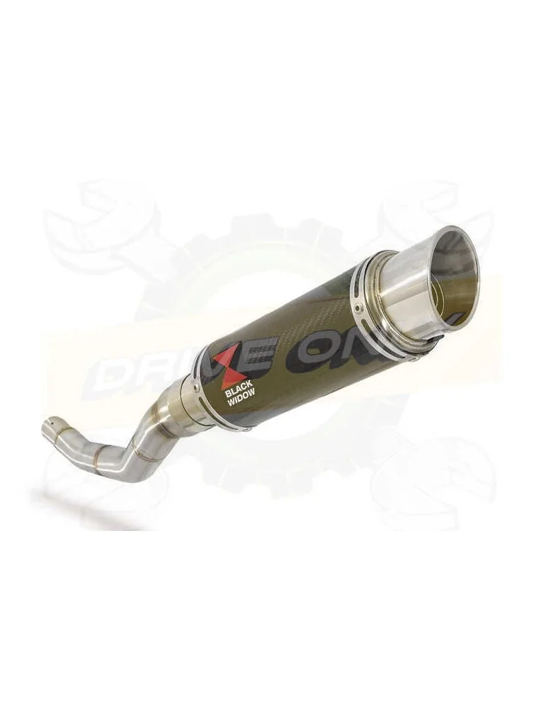 WR 125 R/X 2009/2018 Tube de raccord et Silencieux GP Rond En Carbone 230mm
