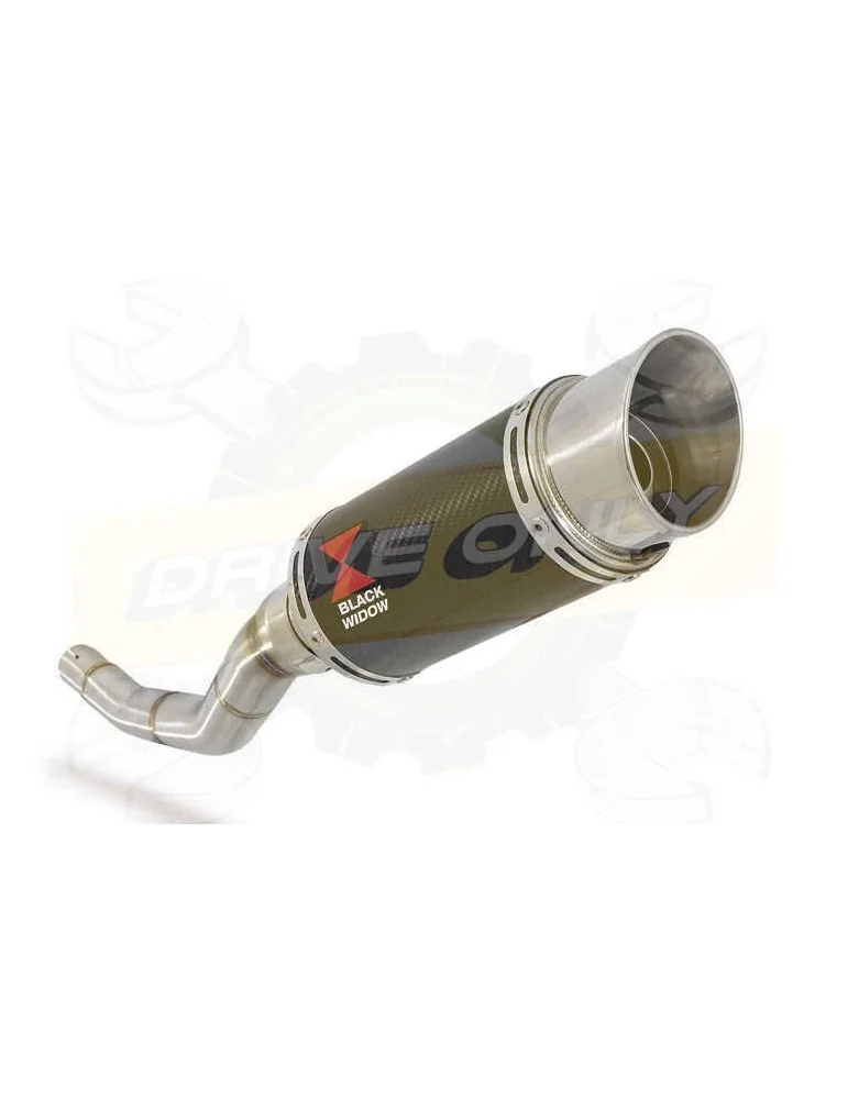 WR 125 R/X 2009/2018 Tube de raccord et Silencieux Rond En Carbone 200mm