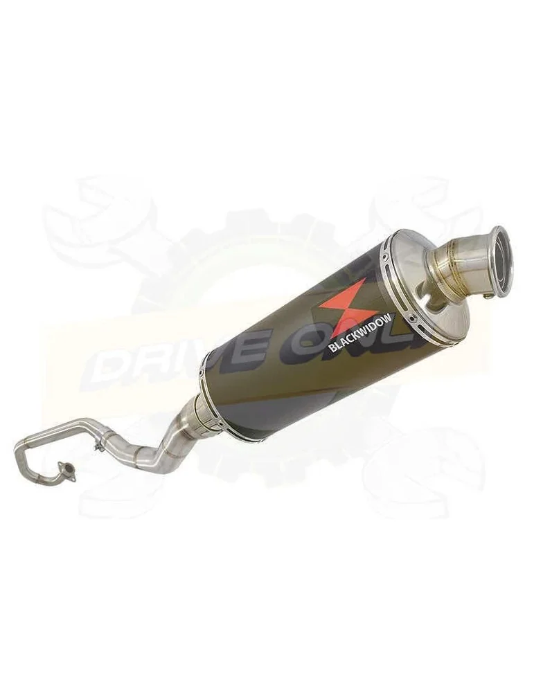 WR 125 R/X 2009/2018 Décatalyseur Ligne complète & Silencieux Rond Noir En Inox 300mm