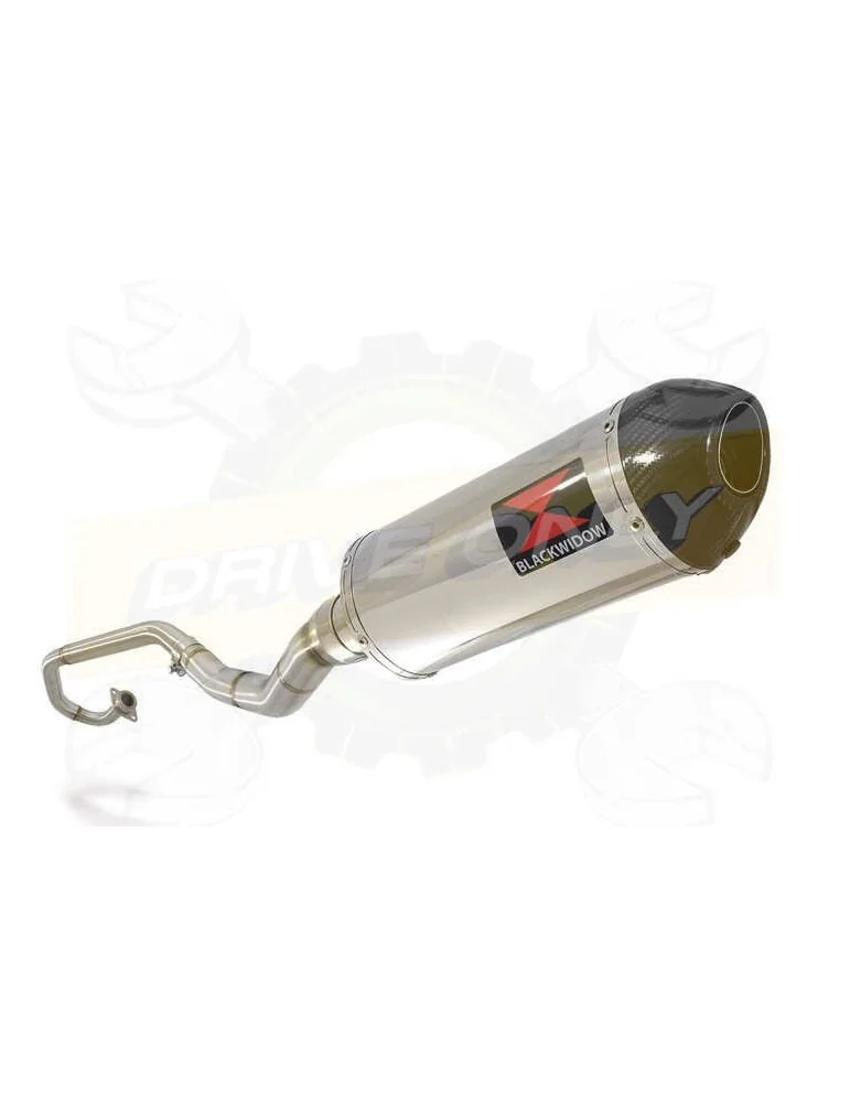 WR 125 R/X 2009/2018 Décatalyseur Ligne complète & Silencieux Ovale En Inox + Canule en Carbone 300mm