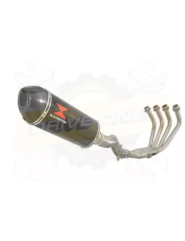 XJ6 Diversion F & N 2009-2015 Passage Haut Décatalyseur Ligne complète & Silencieux Ovale En Carbone + Canule En Carbone 300mm