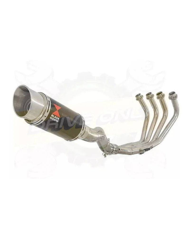 XJ6 Diversion F & N 2009-2015 Passage Haut Décatalyseur Ligne complète & Silencieux Rond En Carbone 200mm