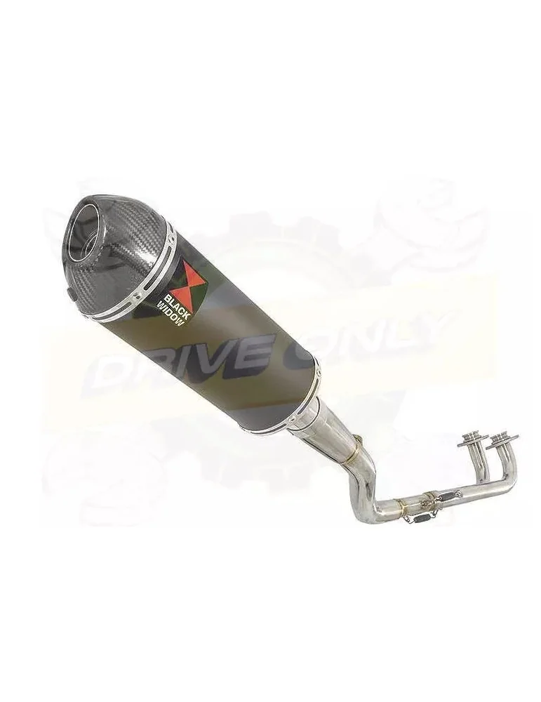 XP 530 TMAX 2012-2016 Ligne complète & Silencieux Ovale Noir En Inox + Canule En Carbone 300mm