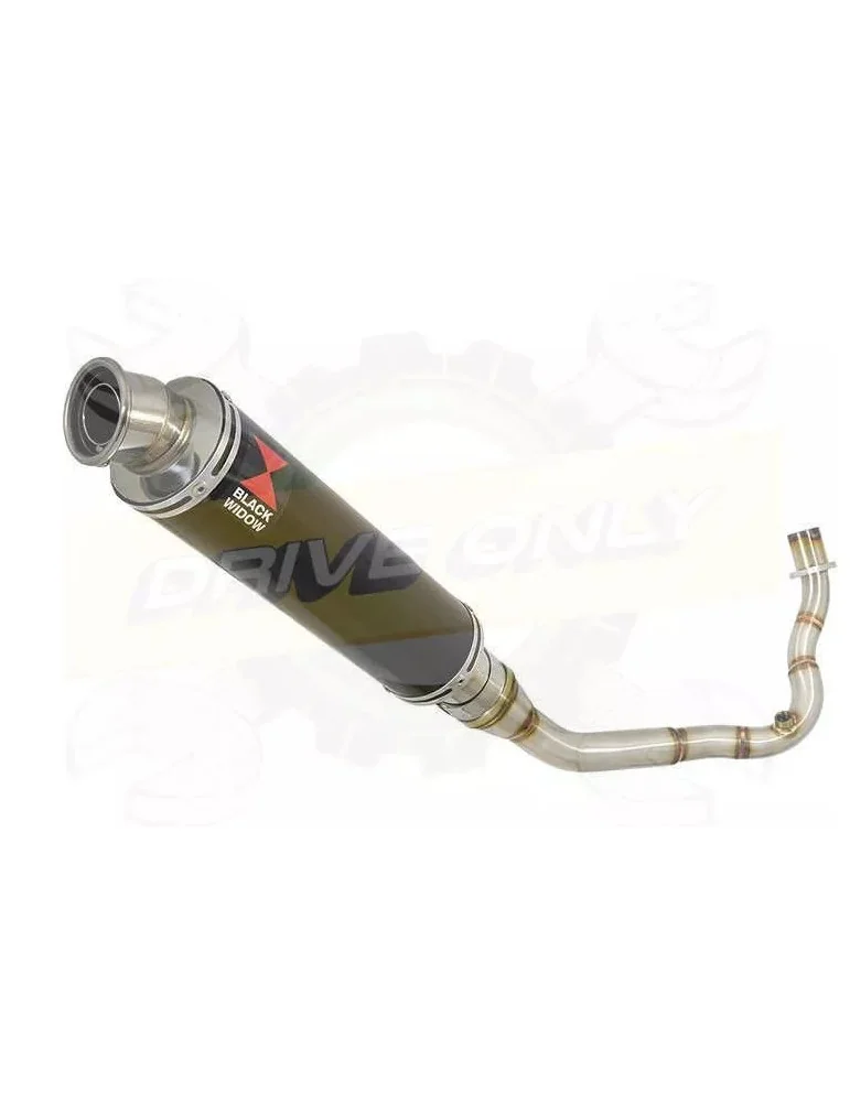 Vespa LX 150 IE (3V) Ligne complète & Silencieux Rond Noir En Inox 350mm