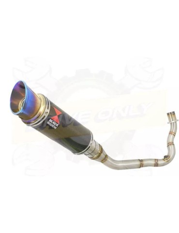 Vespa LX 150 IE (3V) Ligne complète & Silencieux GP Rond En Carbone + Canule En Inox Anodisé 230mm