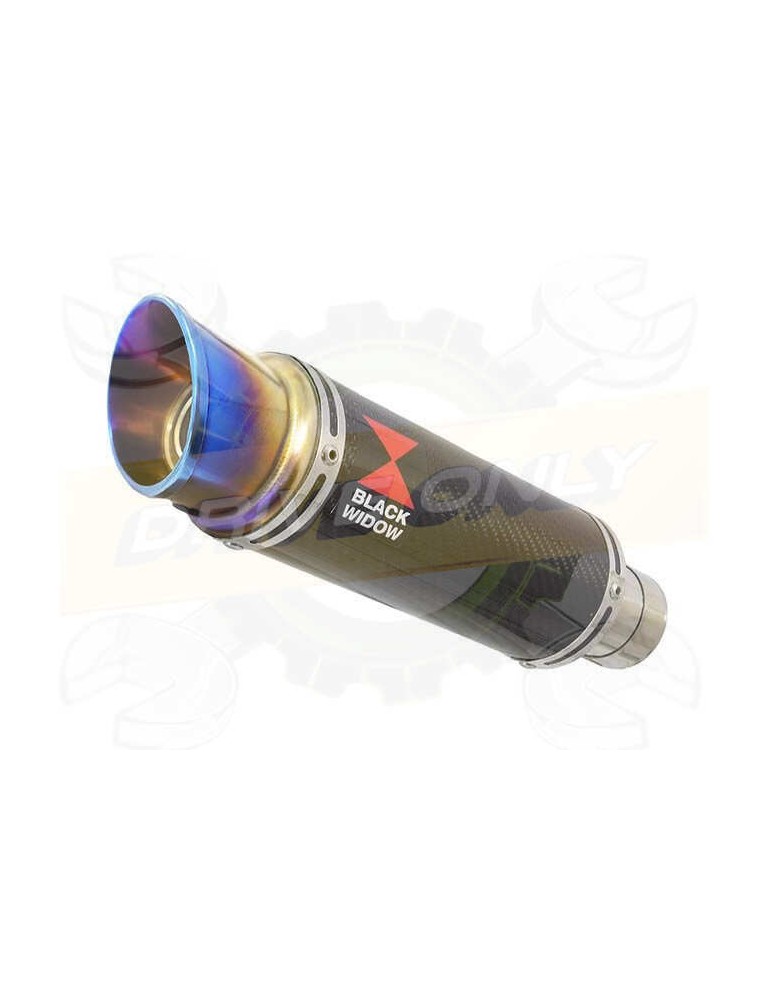 ZX10R ZX10-R E8F E9F E10F 08 09 10 Tube de raccord & Silencieux GP Rond En Carbone & Canule En Inox Anodisé 230mm