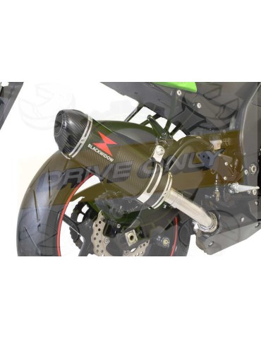 ZX10R ZX10-R E8F E9F E10F 08 09 10 Tube de raccord & Silencieux Ovale En Carbone 300mm