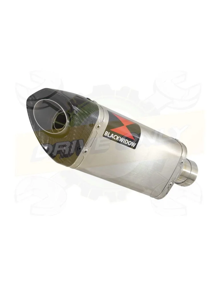 KTM RC 125 2011-2016 Decata Silencieux Kit & Silencieux Tri Ovale en Inox + Canule En Carbone 250mm
