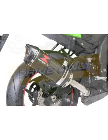 ZX10R ZX10-R E8F E9F E10F 08 09 10 Tube de raccord & Silencieux Hexagonale En Carbone 300mm