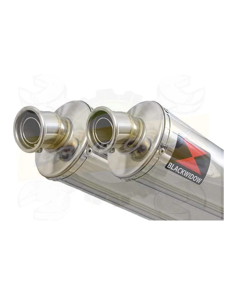 Twin 300mm Round Stainless Steel Slip On Silencers