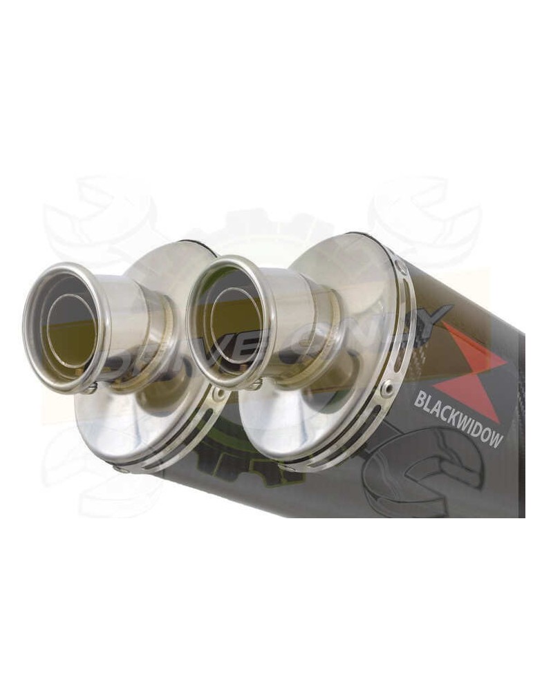 Twin 300mm Oval Carbon Fibre Slip On Silencers