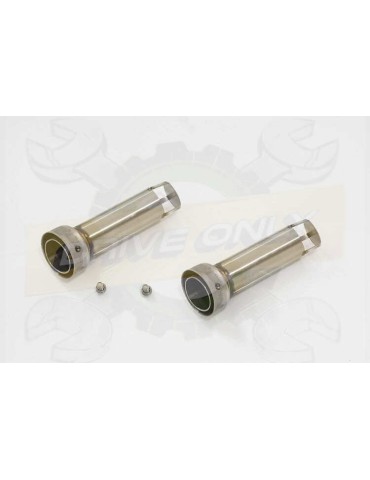 Twin 300mm Oval Carbon Fibre Slip On Silencers