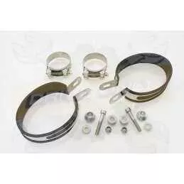 Par paire Ovale Noir En Inox Silencieuxs 300mm