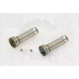 Par paire Ovale Noir En Inox Silencieuxs 300mm
