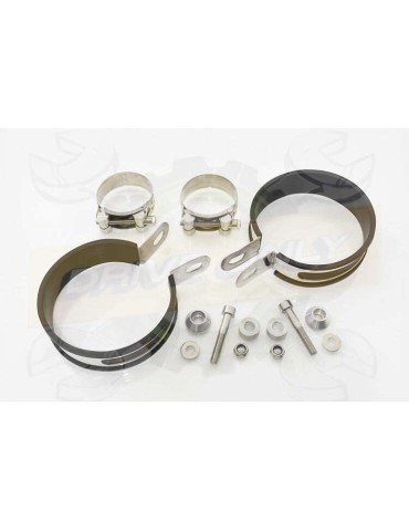 Twin 200mm Round Carbon Fibre Slip On Silencers