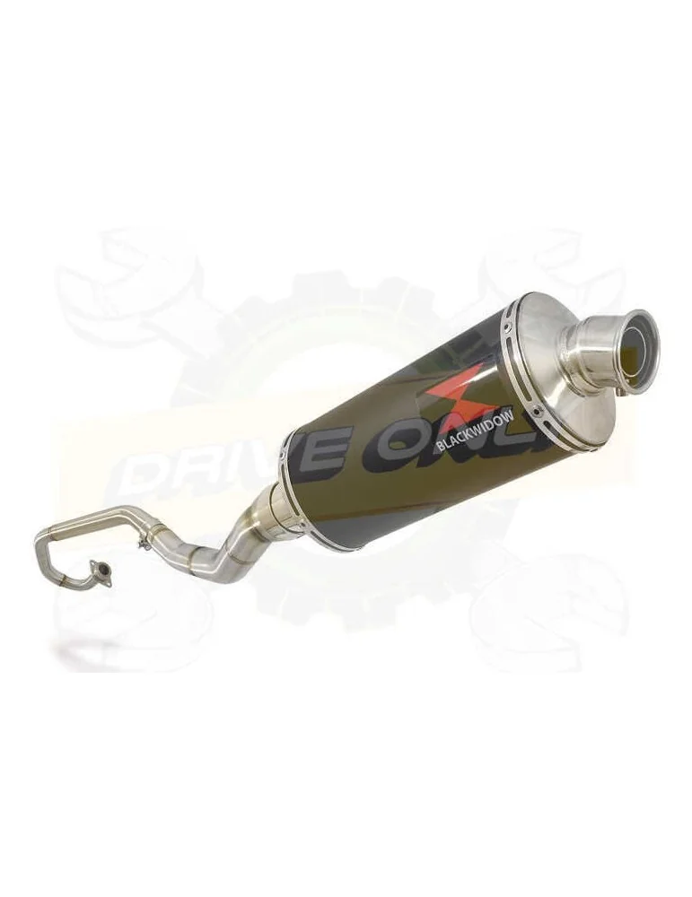 WR 125 R/X 2009/2018 Décatalyseur Ligne complète & Silencieux Ovale Noir En Inox 300mm
