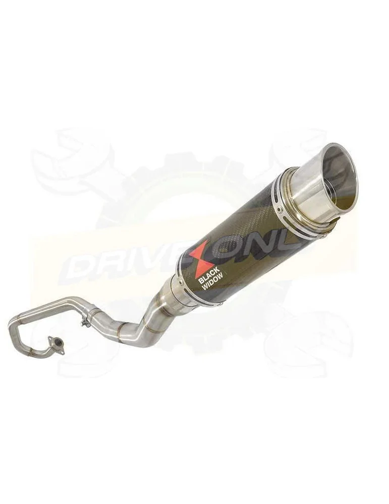 WR 125 R/X 2009/2018 Décatalyseur Ligne complète & Silencieux Rond GP Style en Carbone + Canule en Titane 230mm