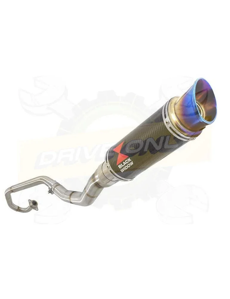 WR 125 R/X 2009/2018 Décatalyseur Ligne complètes & Silencieux GP Rond En Carbone & a En Inox canule Anodisé 230mm