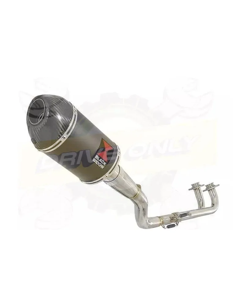 XP 530 TMAX 2012-2016 Ligne complète & Silencieux Ovale Noir En Inox + Canule En Carbone 200mm