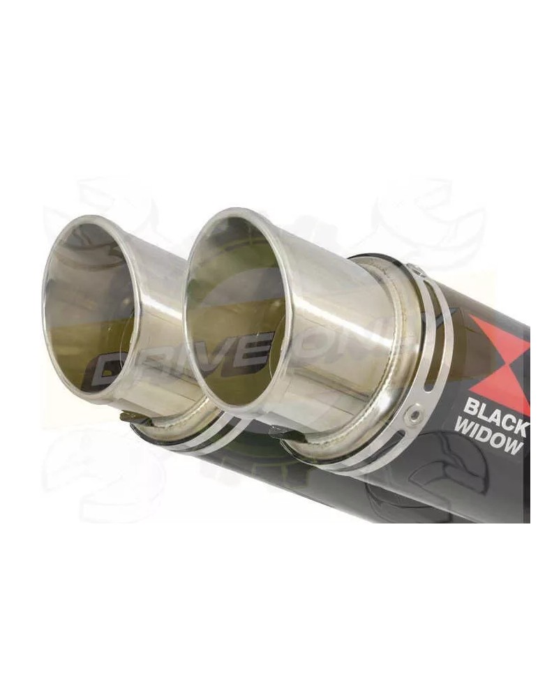 XT 660 XT660X XT660R 2004-2016 Kit Silencieux GP Style Rond Noir En Inox 350mm