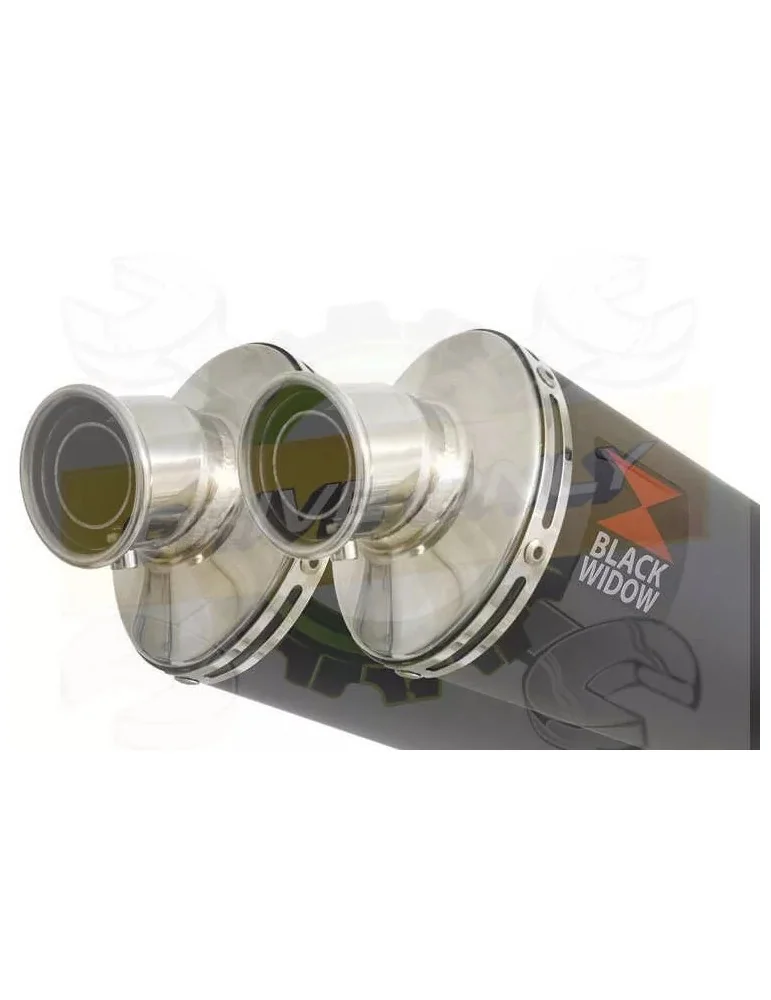 XT 660 XT660X XT660R 2004-2016 Kit Silencieux Ovale Noir En Inox 230mm