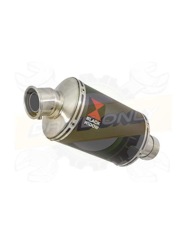 ZX10R ZX10-R E8F E9F E10F 08 09 10 Tube de raccord & Silencieux Ovale Noir En Inox 230mm