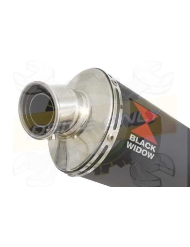 ZX10R ZX10-R E8F E9F E10F 08 09 10 Tube de raccord & Silencieux Ovale Noir En Inox 230mm