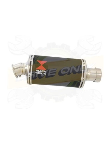 ZX10R ZX10-R E8F E9F E10F 08 09 10 Tube de raccord & Silencieux Ovale Noir En Inox 230mm