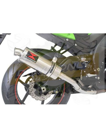ZX10R ZX10-R E8F E9F E10F 08 09 10 Decata / Tube de raccord & Silencieux Ovale en Inox 300mm