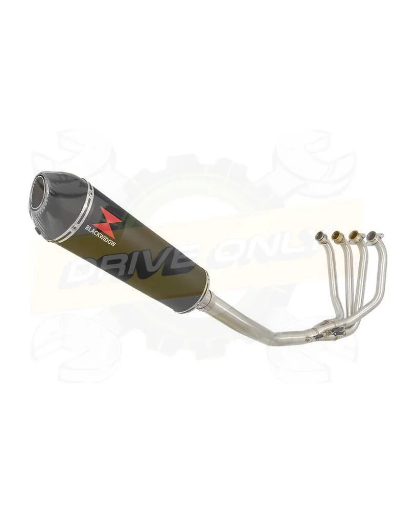 ZRX1100 ZRX 1100 Ligne complètes & Ovale Noir Silencieux En Inox + En Carbone Tip 400mm