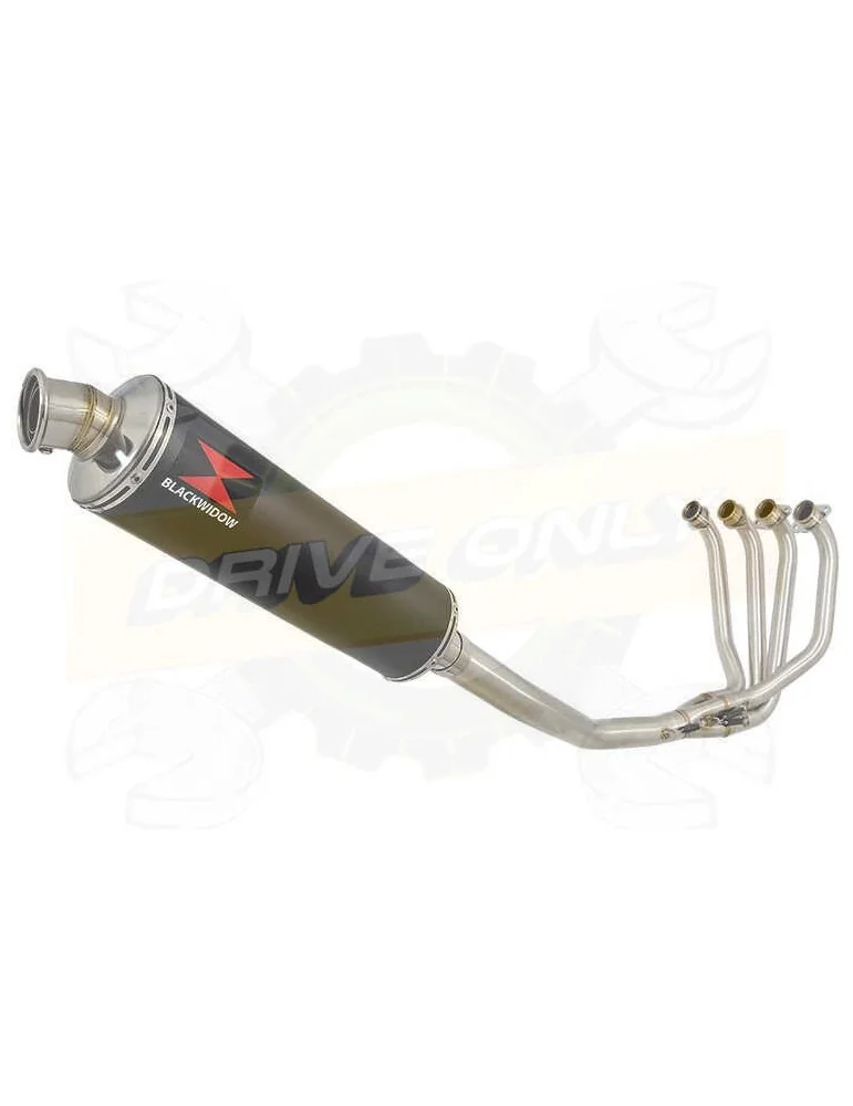 ZRX1200 ZRX 1200 Ligne complète & Silencieux Rond Noir En Inox 400mm